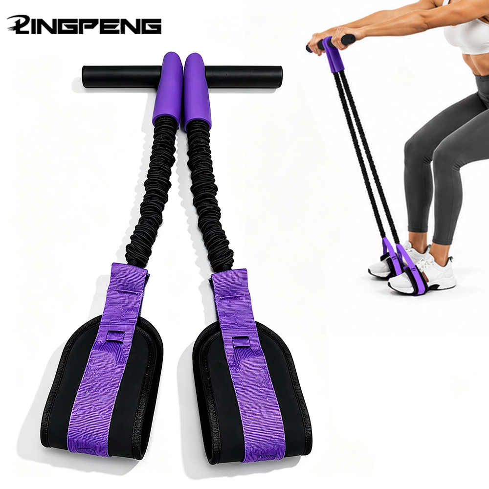 Home Gym Resistance Machine - Professionelles Sit-Up-Gerät, Fitness-Widerstandsbänder, elastische Mehrzweck-Stretchbänder, AB-Trainings-Pedal-Übungsbänder,