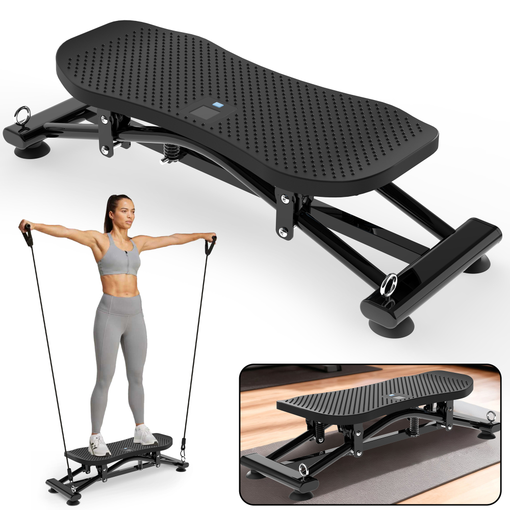 Home Gym Resistance Machine - Schiebe-Skisimulator mit Widerstandsbändern - Indoor-Skifitnessgerät für
