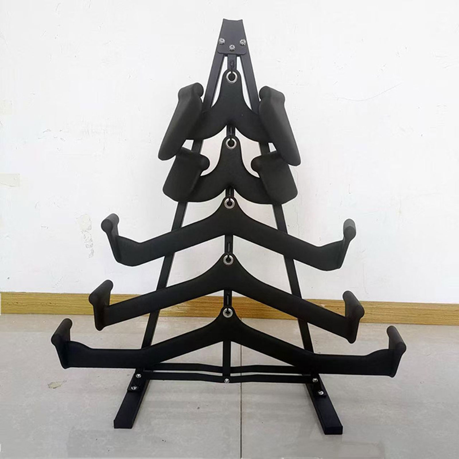 Home Gym Cable - Lat-Pull-Down-Stangen-Organizer mit Haken, Heimfitness-Aufbewahrungsregal, 8 Haken