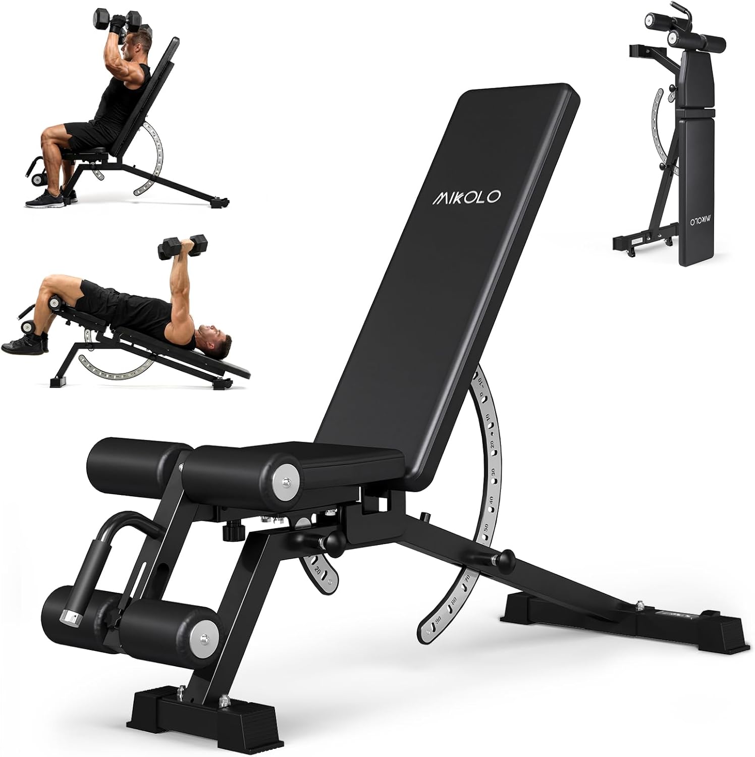 Home Gym Bench - Hantelbank für Zuhause - Stahlmaterial, Schwarze