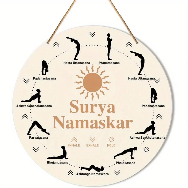 Home Gym Zen - Wandkunst für den Yoga-Raum, spirituelle Dekoration