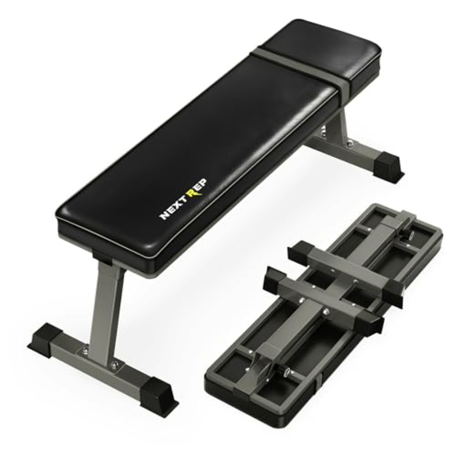 Home Gym Bench - Heimfitnessbank für Krafttraining: robuste, klappbare, flache