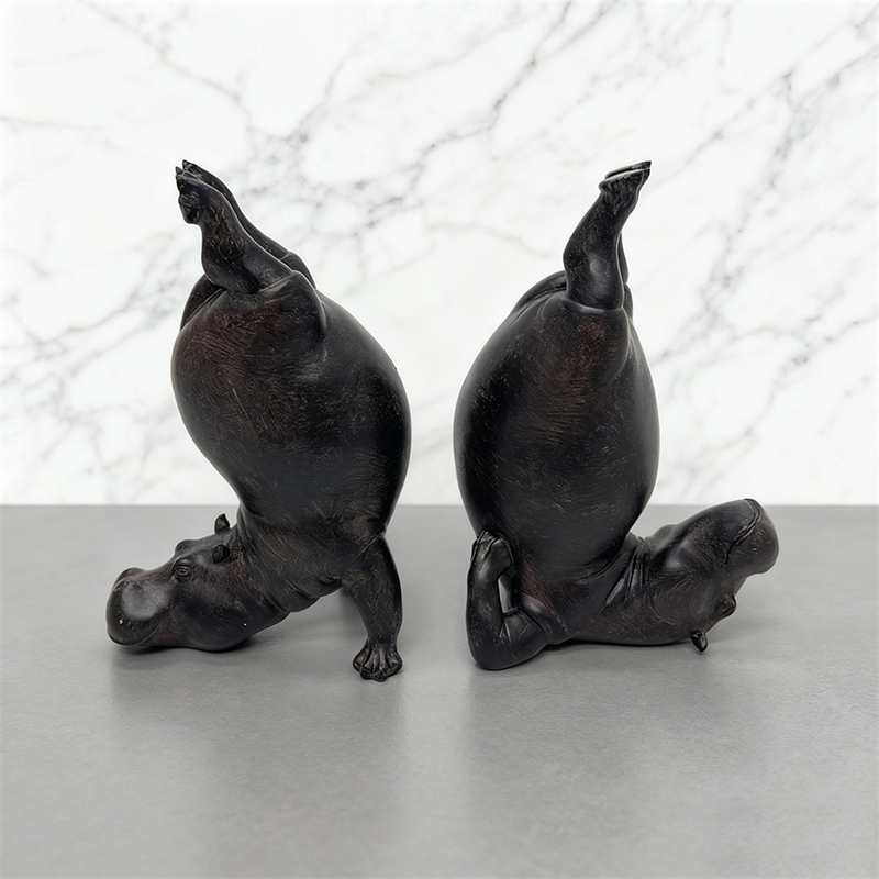 Home Gym Zen - Yoga Nilpferd Harz Figur Zen Pose