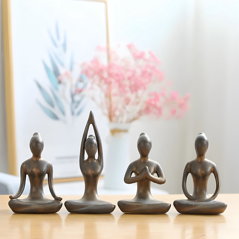 Blau Zen Abstrakte Yoga Posen  – Home Gym Zen Bewertung und Preis