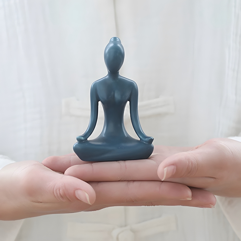 Blau Zen Abstrakte Yoga Posen  – Home Gym Zen Bewertung und Preis
