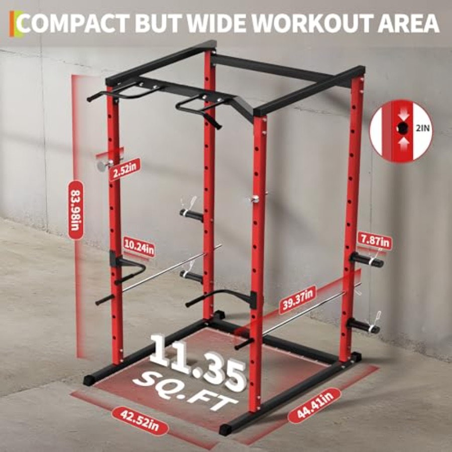 Hochbelastbarer Power Cage mit – Home Gym Pull Up Bewertung und Preis