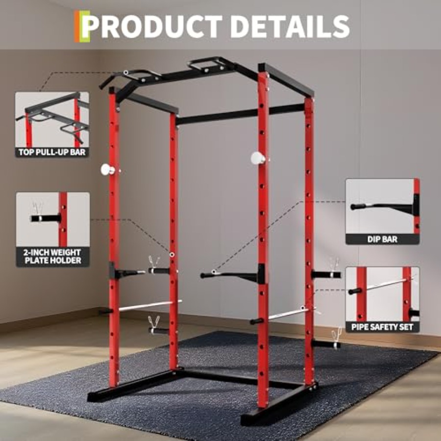 Hochbelastbarer Power Cage mit – Home Gym Pull Up Bewertung und Preis