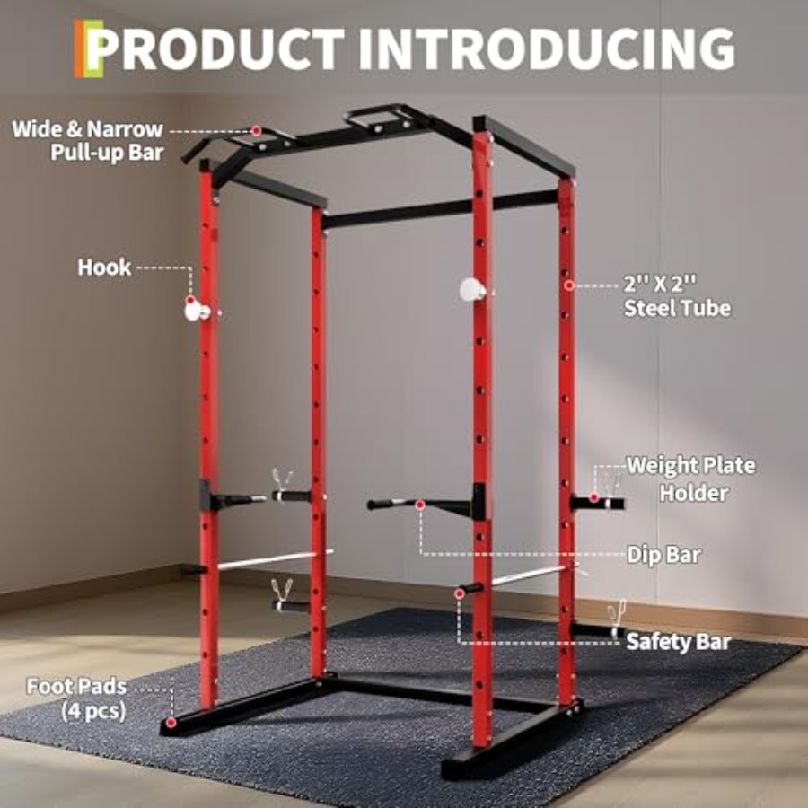 Hochbelastbarer Power Cage mit – Home Gym Pull Up Bewertung und Preis