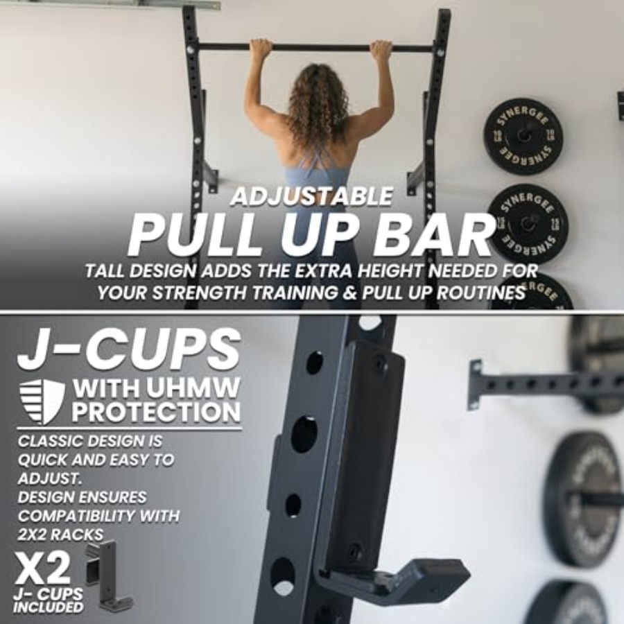 Wandmontiertes Squat-Rack für  – Home Gym Pull Up Bewertung und Preis
