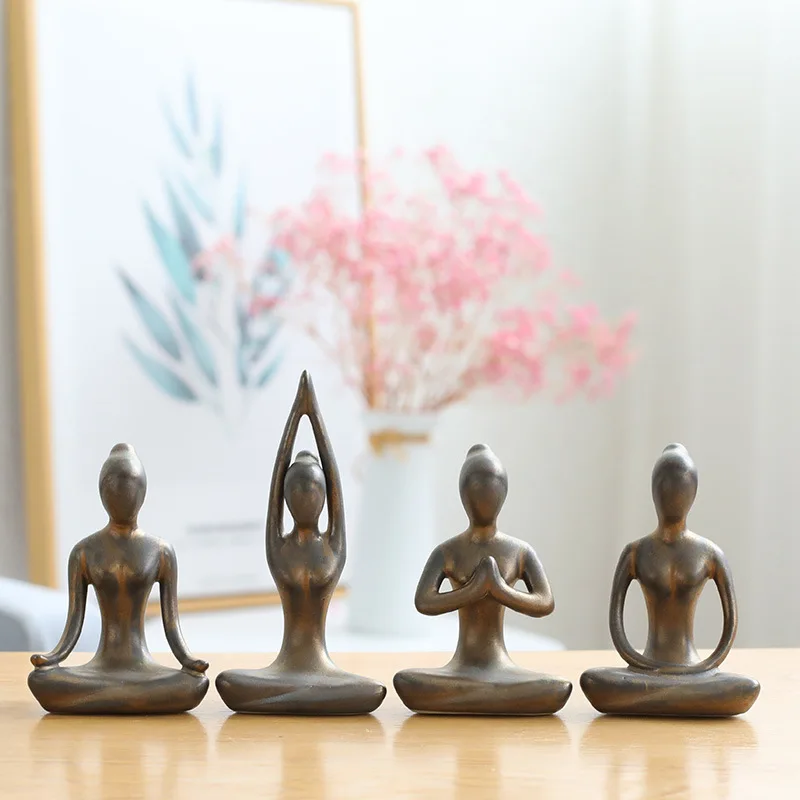 Abstrakte Yoga-Posen Zen Keram – Home Gym Zen Bewertung und Preis