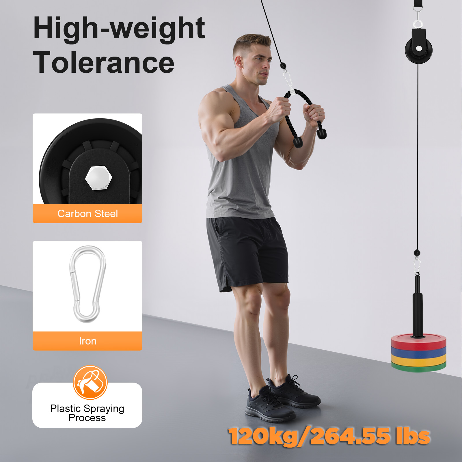 120kg Kabelzug-Fitnesssystem,  – Home Gym Cable Bewertung und Preis